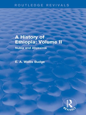 cover image of A History of Ethiopia
